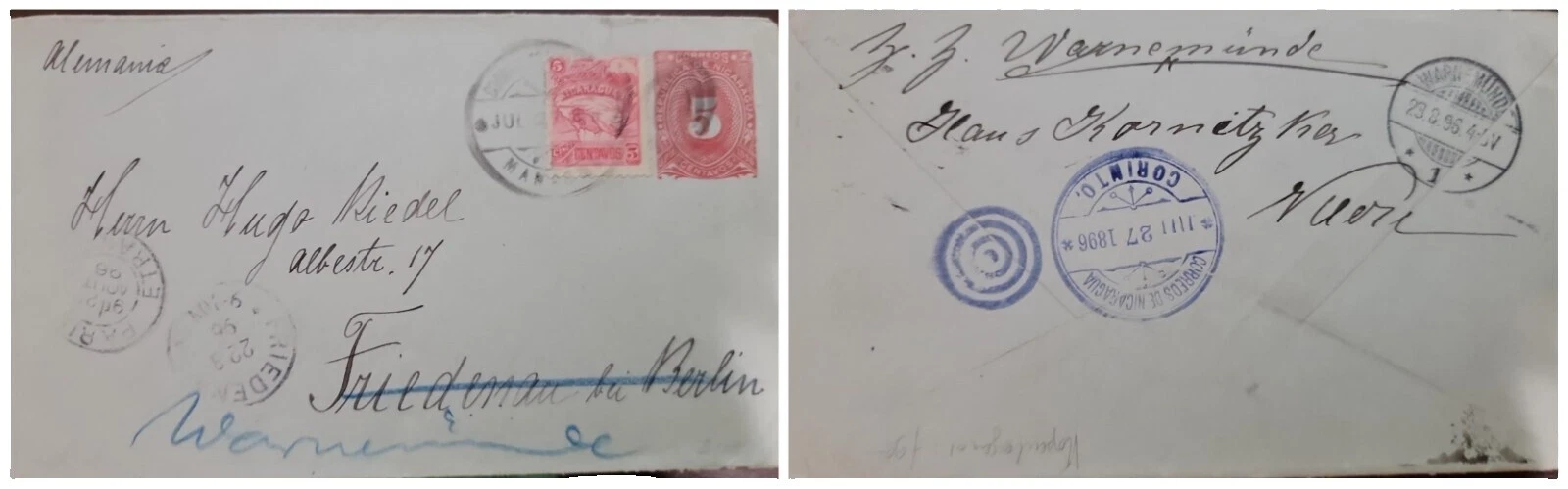 Tarjetas postales, papelería Sellos de NICARAGUA