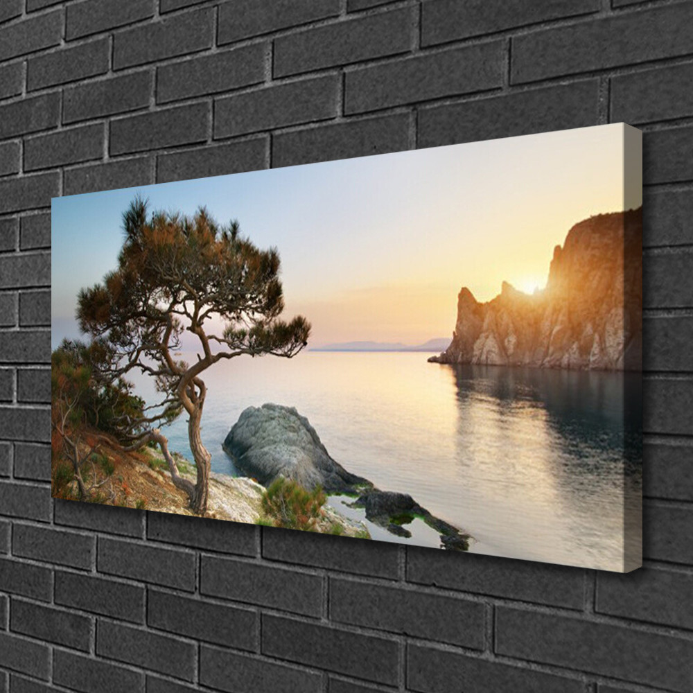 Tableau sur toile 100x50 pour agrandir visuellement un salon grâce au paysage
