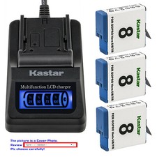 Kastar Battery LCD Quick Charger for GoPro AHDBT-801 Gopro Hero 8 Action Camera