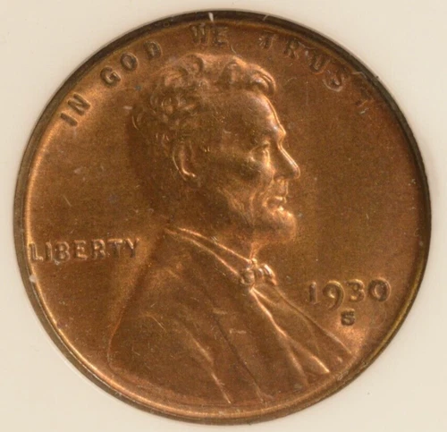 Rare Old 1930-S Lincoln Wheat Cent Penny Certified NGC MS-65RB Red/Brown Gem! OH