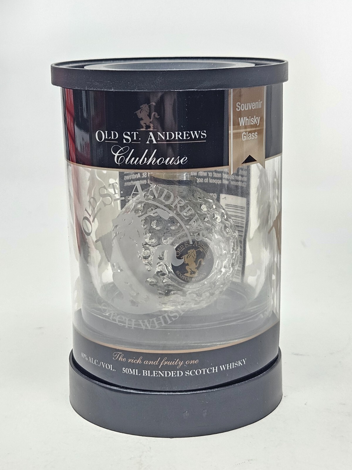 OLD ST ANDREWS Clubhouse Empty Bottle Souvenir Whisky Glass Gift Set 2012-image