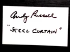 ANDY RUSSELL added "STEEL CURTAIN" SIGNED STEELERS LB AUTOGRAPHED INDEX CARD 3x5