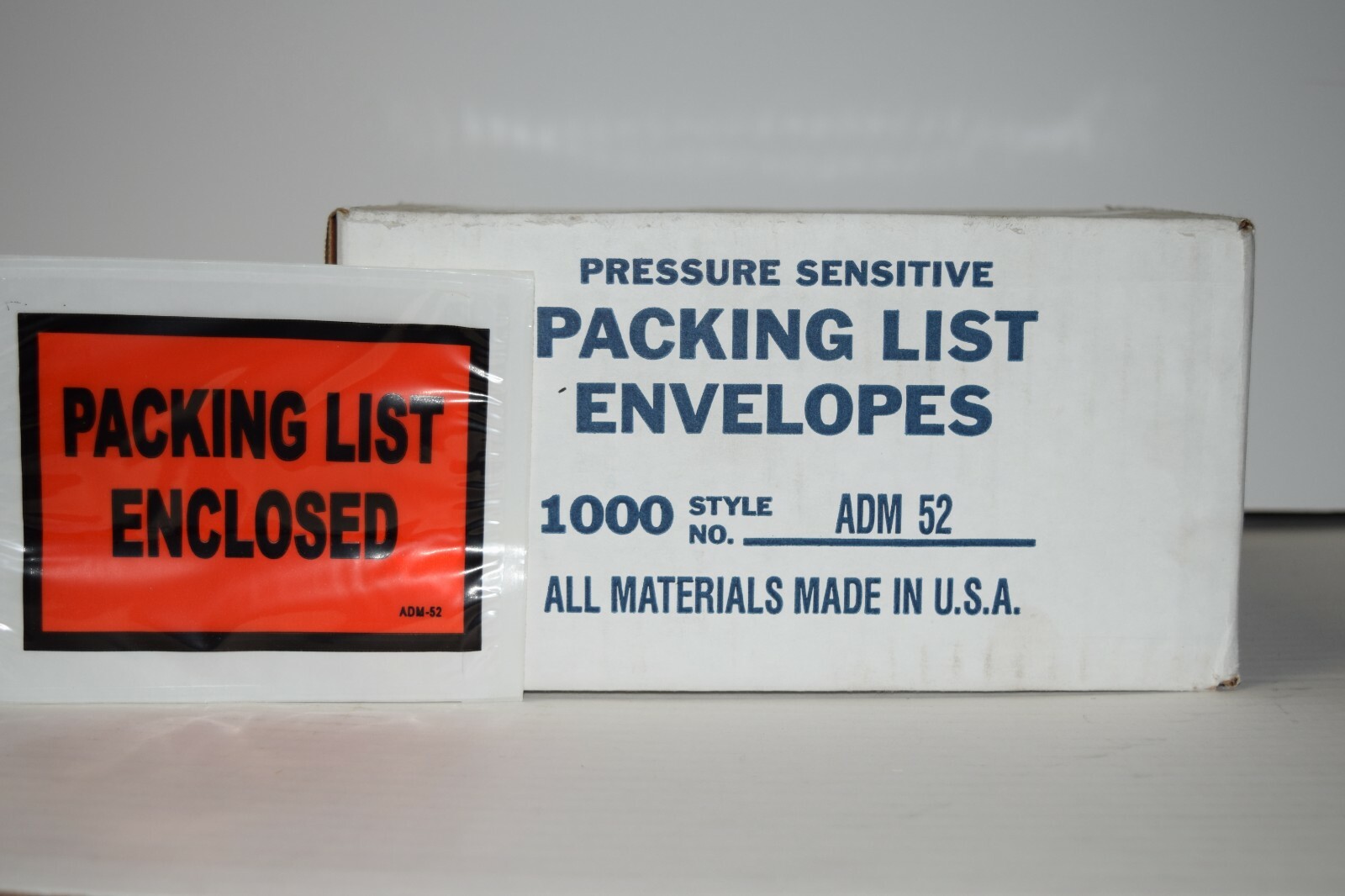 Packing List Envelopes New 4.5 x 5.5 Orange Front 1000 Pcs. per Case ADM 52