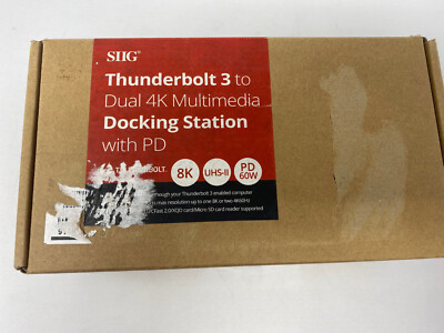 SIIG Thunderbolt 3 to Dual 4K Multimedia Docking Station With PD PN:JU-DK0G11-S1
