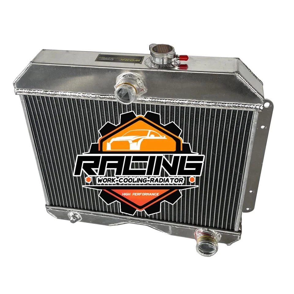 Radiador de aluminio para Jeep Truck Willys Chevy 1949-1964 cambio de motor 1950 1951 52 Foto 3 de 4