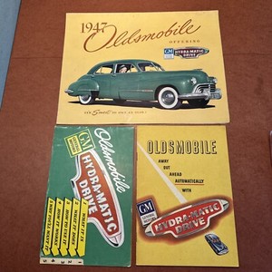 1947 OLDSMOBILE Sales BROCHURE & 2 hydro-magic booklets OLDS