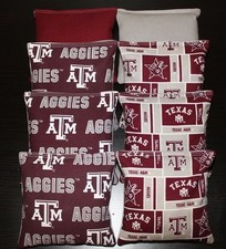All Weather TEXAS A M University AGGIES CORNHOLE BEAN BAGS Plastic Resin Filled