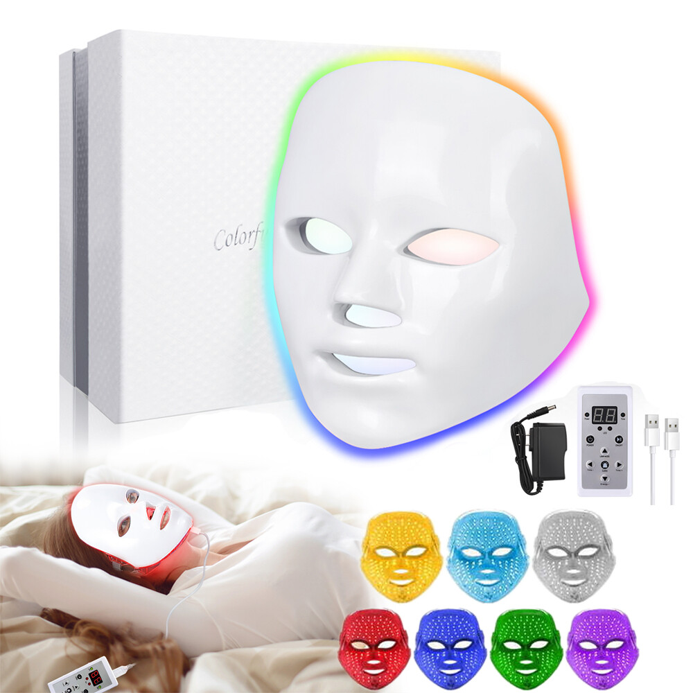 7 Colors LED Photon Facial Face Mask Skin Rejuvenation LED