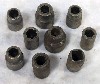 Antique or Vintage Sockets- 9 piece lot Various sizes