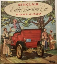 Vintage Sinclair Oil Gas Early American Car Stamp Album NOS Zero Stamps