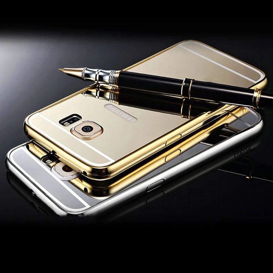 Custodia Per IPhone 6 / 6 Plus In Alluminio Metallo Argento Nero Rosa Cornice - Immagine 3 di 4