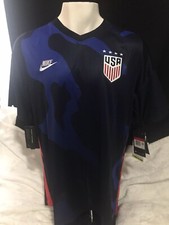 Nike Mens Vapor Knit Usa 20/21 Away Soccer Jersey Navy/Blue/R CD0736 476 Size L