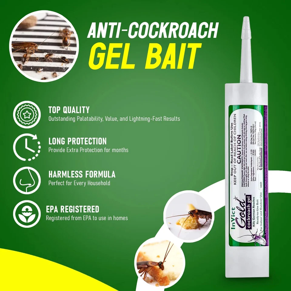 Invict золото таракана немецкий Roach управления приманка гель ~ выбрать от 1 до 20 тюбиков - Изображение 4 из 4