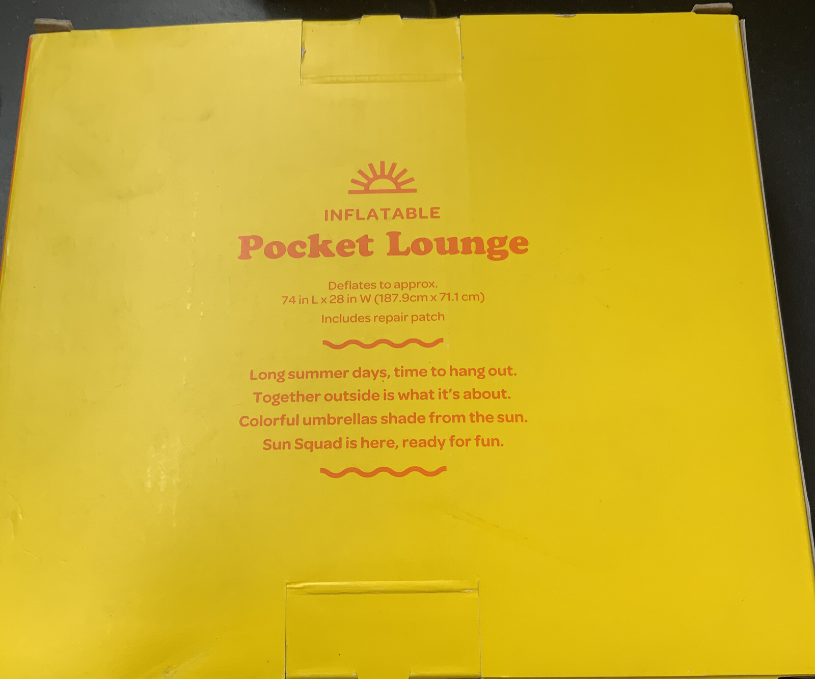 🍏 Sun Squad Inflatable Pocket Pool Lounge Built in Pillow & Cup Holders