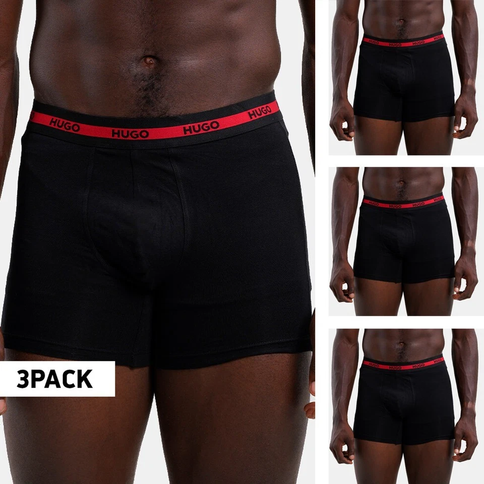 Calzoncillos boxer Hugo Boss NEGROS para hombre B BXR Triplet Planet, medianos EE. UU. Foto 3 de 4
