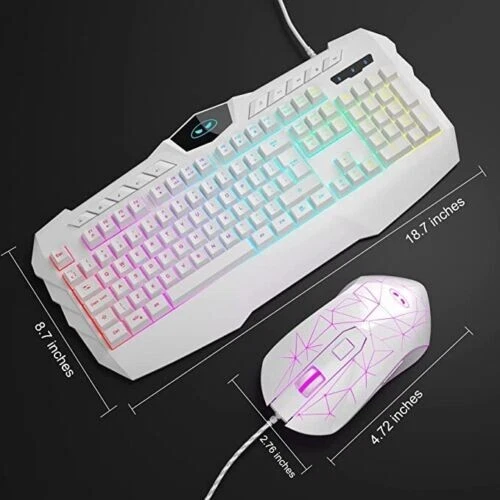 Top white Gaming Keyboard Mouse birthday sales cyber sales school gift lighting - Image 4 of 4