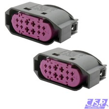 2x Stecker 1J0941165 Umr&uuml;stung Halogen Xenon Scheinwerfer komp.  VW Golf 5 Toura