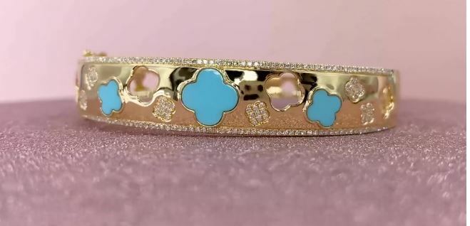 ★tow tow archive★ Clover Symbol Bracelet Turquoise TBH42CD ~TB2648SVJBT-1.jpg?w=400&dpr=2.6