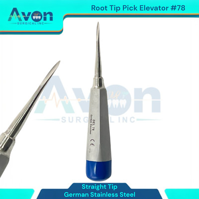 Dental Root Tip Elevator Pick #78 Straight, Hollow Handle, German Steel (1pc)