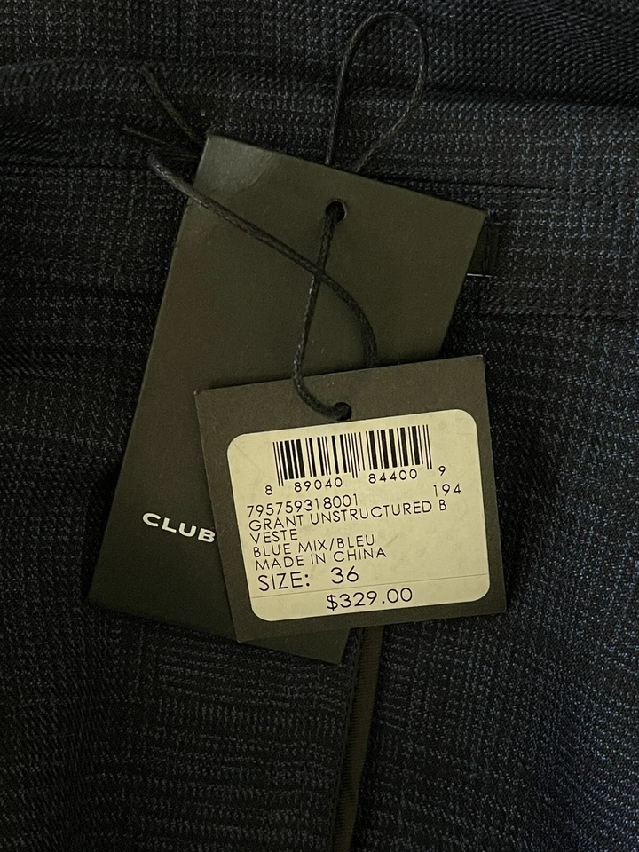 Blazer Club Monaco Para Hombre Azul Marino Grant Traje No Estructurado Chaqueta Talla 36 Minorista $329 Foto 4 de 4