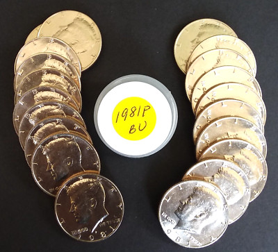 1981 P Kennedy Half Dollar Roll BU - 20 Coins Uncirculated | eBay