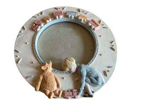 Disney VTG Picture Frame Stands Winnie The Pooh & Train 3D Charpente Baby - Picture 3 of 9