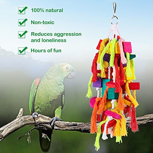 Large Parrot Chew Toy for Bird Macaw African Greys Cockatoo Parakeet Lovebirds - Picture 6 of 7