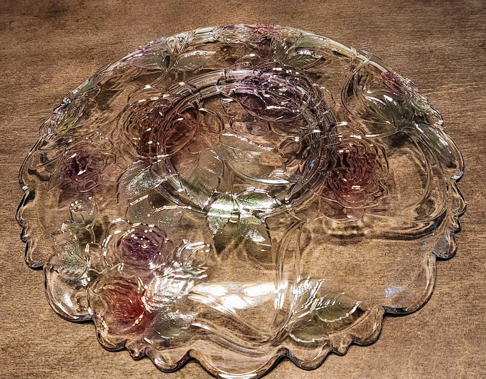 Vintage Studio Nova 14" redondo vidrio inmersión - plato astillado con bordes elevados MIKASA  Foto 4 de 4