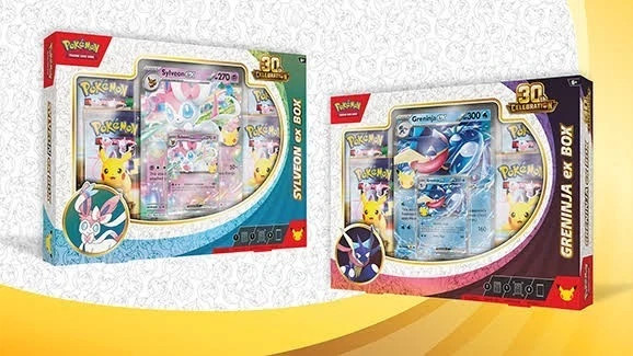 Pokemon TCG 30th Anniversary Celebration ex Box set of 2 sealed ships 9/16