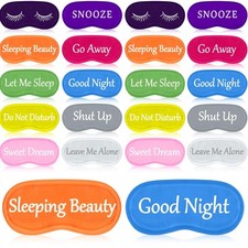20 Pieces Bulk Funny Sleep Silk Eye Mask Eye Sleeping Mask with Adjustable Strap