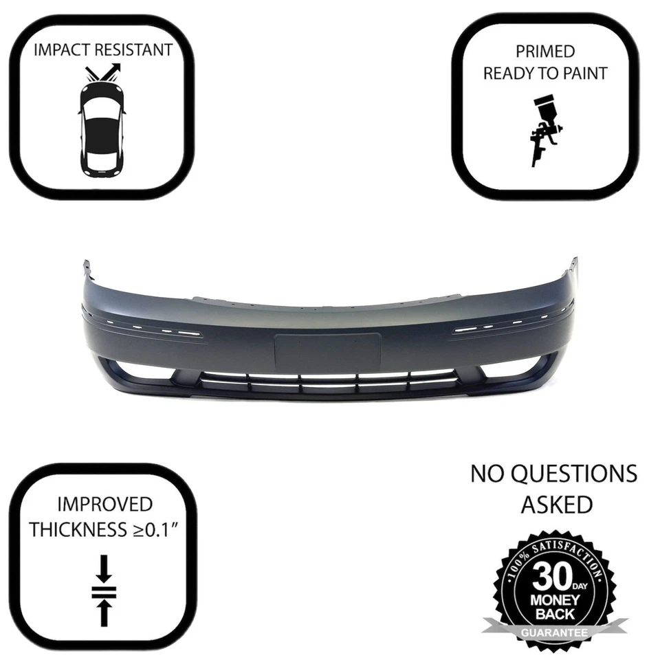 Cubierta de parachoques delantero para Ford Five Hundred 500 2005-2007 con luz antiniebla/agujeros de moldura Foto 3 de 4