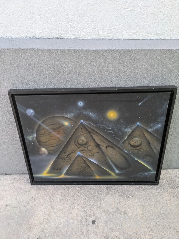 Pyrimid painting signed