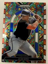 JUAN SOTO  2022 PANINI PRIZM RED-WHITE-BLUE STAINED GLASS CARD #SG-2 - NM-MINT