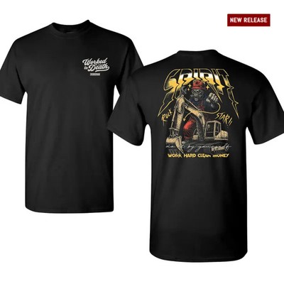 Union Money Laborer Construction Worker T-Shirt, Jackhammer Construction Graphic