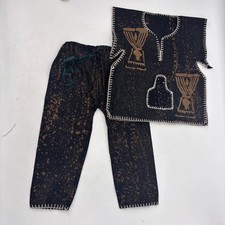 Boys African Ankara Print Dashiki Top Tunic and Pants Set Handcrafted
