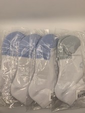 Druids Golf Ladies Tour Angle Socks White Blue x3 White Grey x1 RRP 28 Size 6-8