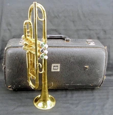 Vintage 1950s King Cleveland 600 Trumpet w/Case Musical Instrument     