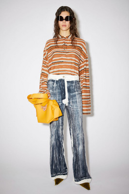 Acne Studios Blue Denim Print Trousers