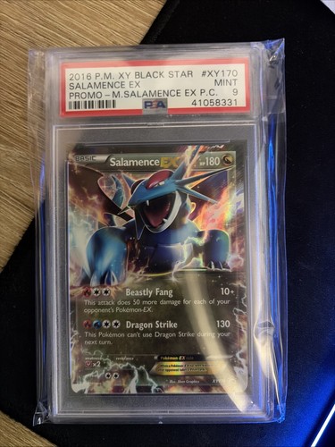 2016 POKEMON XY BLACK STAR PROMO #XY170 SALAMENCE EX PSA 9