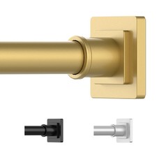 Gold Shower Curtain Rod 31-79 Inches Non-Slip Shower Rod Tension Mounted No D...