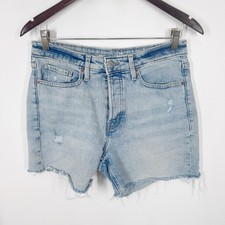 Old Navy High Rise OG Straight Jean Shorts Size 8 Cutoffs Button Fly G9
