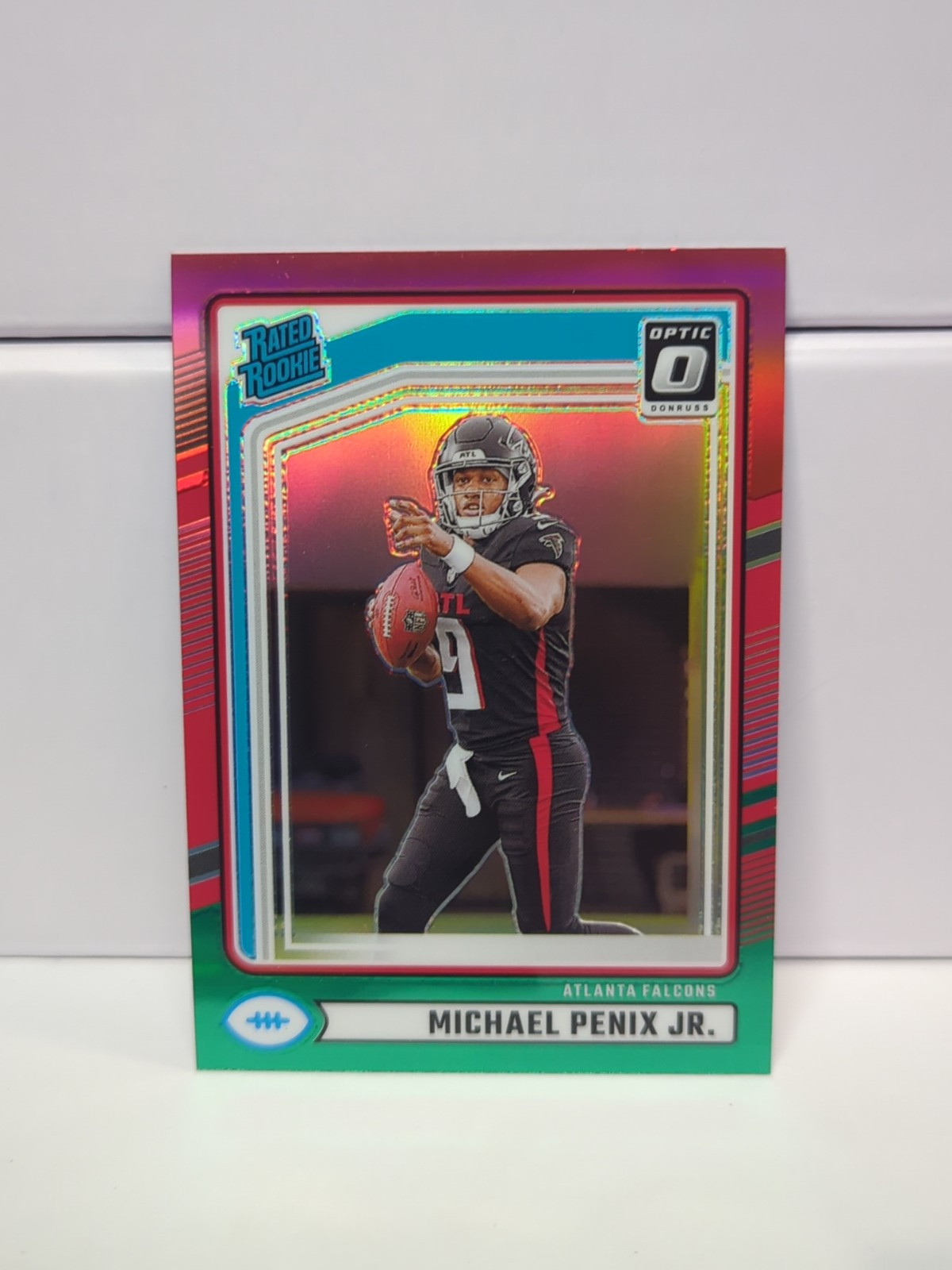 2024 Donruss Optic Preview #308 Michael Penix Jr Red & Green RC Flacons