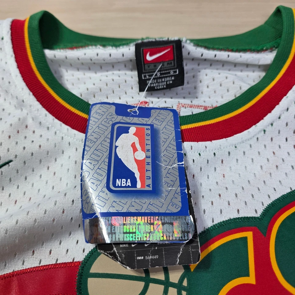Camiseta deportiva vintage Nike Shawn Kemp Seattle Supersonics Sonics #40 talla grande nueva Foto 4 de 4