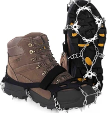 Premium Stainless Steel Ice Cleat Spikes Crampons for Hiking on Snow and Ice