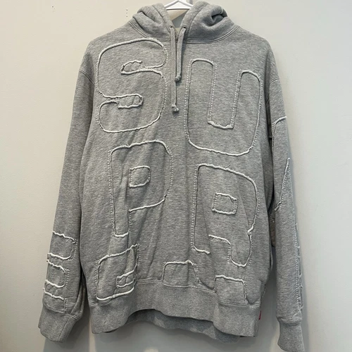 Sweat à capuche Supreme Cutout Letters SS20 gris/gris homme taille M