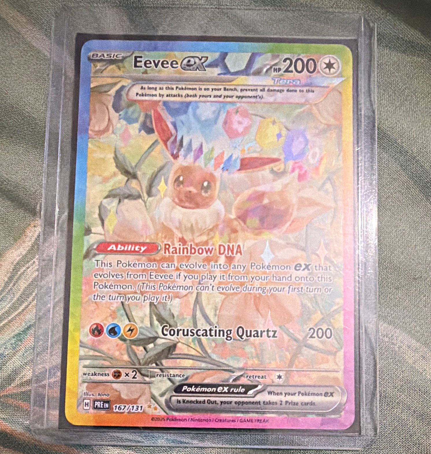 Eevee ex 167/131 Temporal Forces Holo EX Pokémon TCG Card English