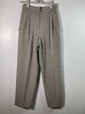 Womens Escada Margaretha Ley Cool Wool Houndstooth Pleat Front Trousers Straight