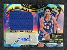 2024-25 Panini Select Jared McCain Rookie RC Silver Prizm Jumbo Patch Auto 43/99