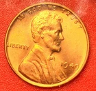 1949-P Lincoln Wheat Cent Penny GEM RED BU From an Original Bank Roll