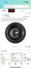 Polk Audio V60 in-Ceiling Speaker (Single), Ideal for All Rooms